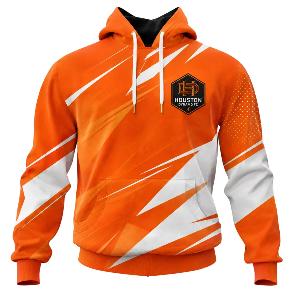 Houston Dynamo Fan Hoodie Custom Unique Geometric Design