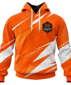 Houston Dynamo Fan Hoodie Custom Unique Geometric Design