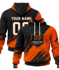 Houston Dynamo FC Hoodie Custom Exclusive Brush Design
