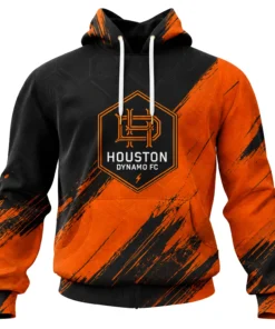 Houston Dynamo FC Hoodie Custom Exclusive Brush Design