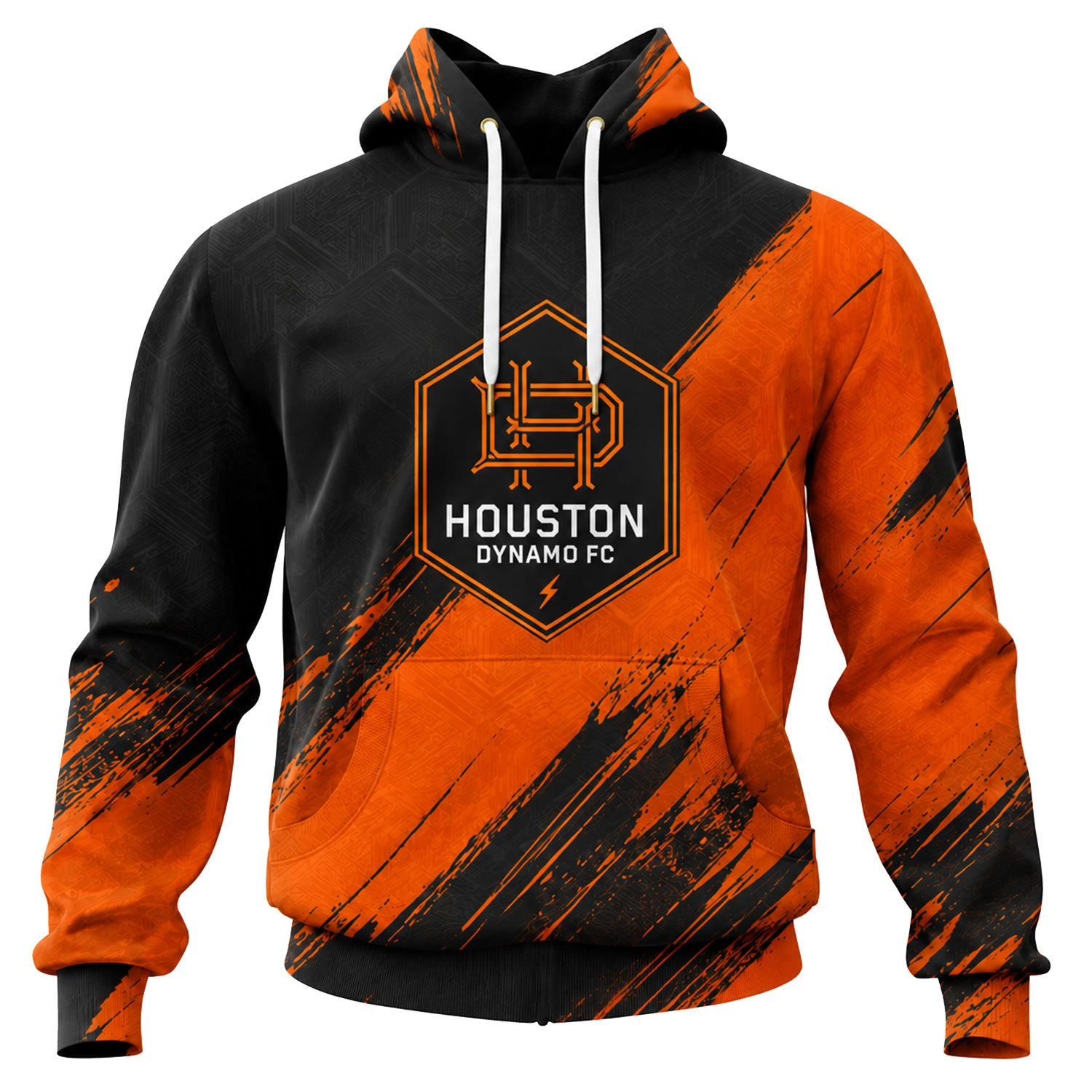 Houston Dynamo FC Hoodie Custom Exclusive Brush Design