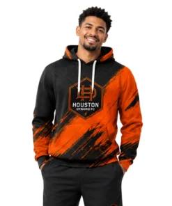 Houston Dynamo FC Hoodie Custom Exclusive Brush Design