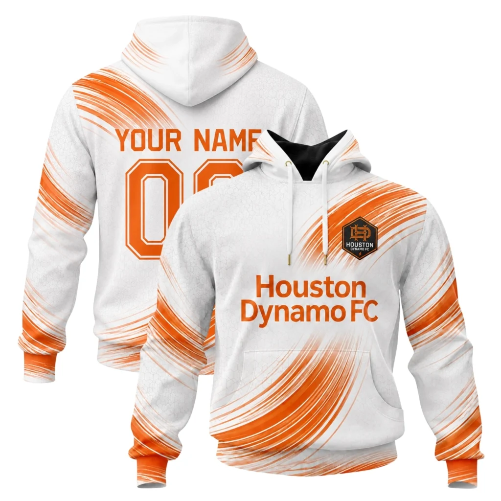 Houston Dynamo FC Soccer Hoodie Custom Stunning Wave Graphic
