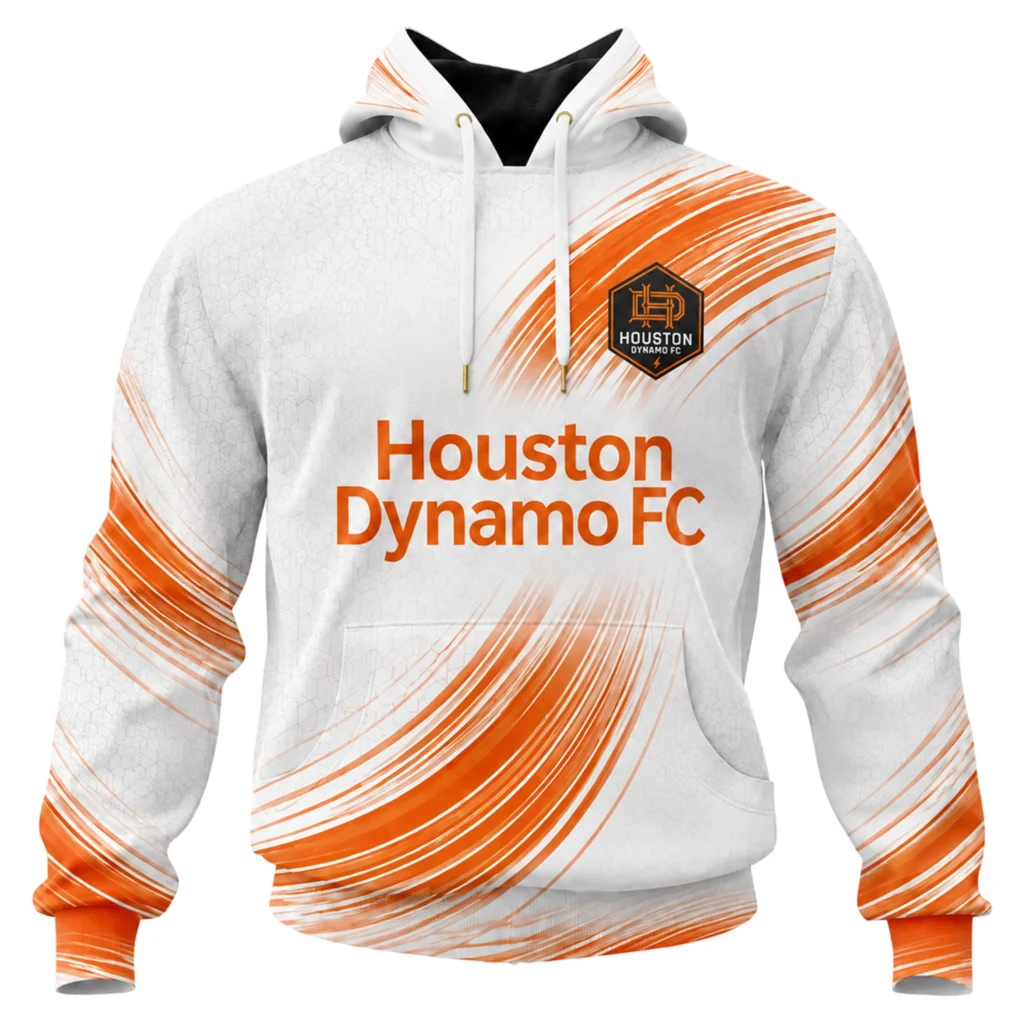Houston Dynamo FC Soccer Hoodie Custom Stunning Wave Graphic