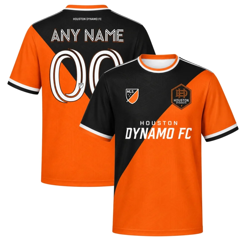 Houston Dynamo FC Soccer Jersey Custom Vibrant Split