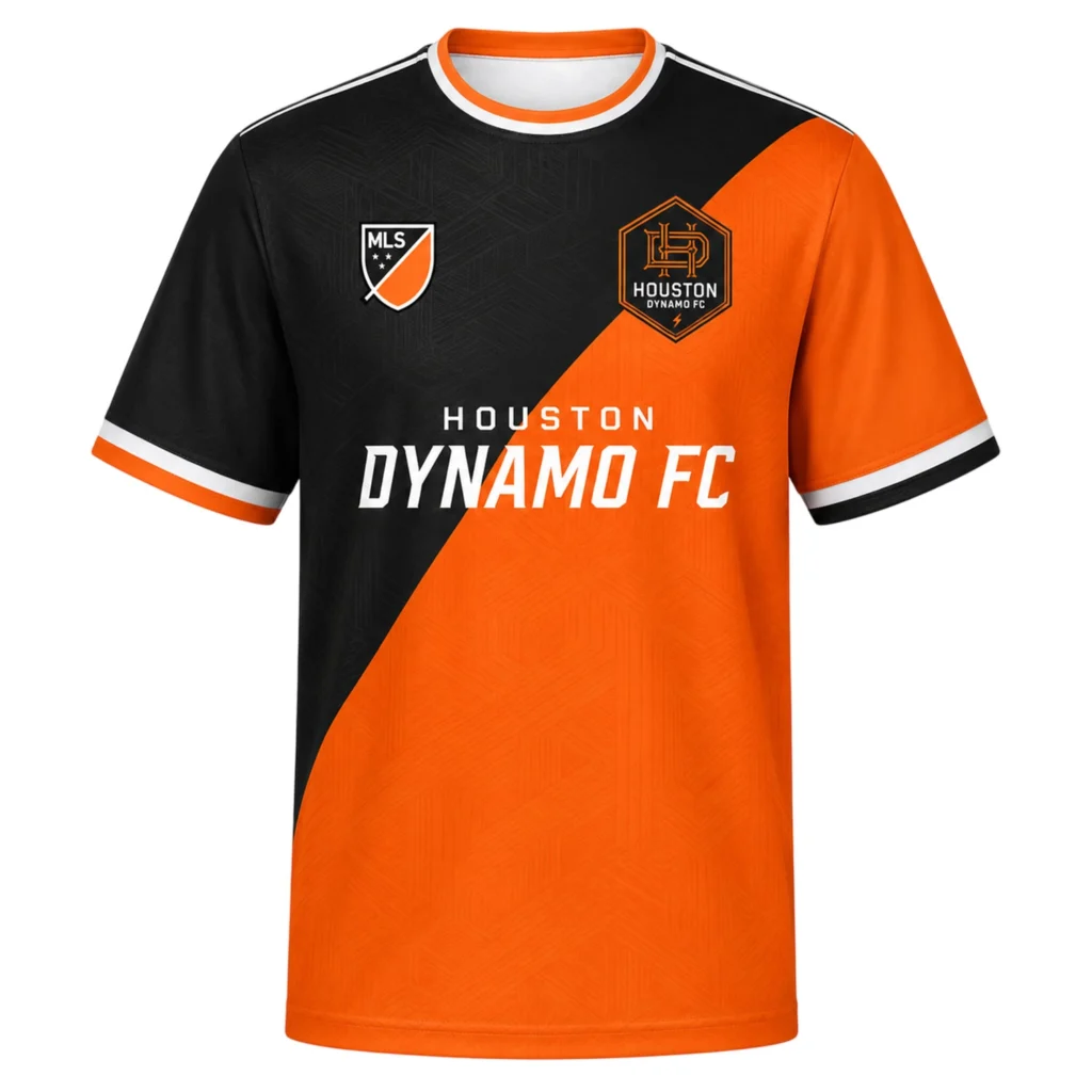 Houston Dynamo FC Soccer Jersey Custom Vibrant Split