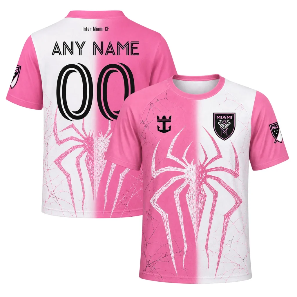 Inter Miami Fan X Spiderman Custom Jersey – Pink White Charming Style