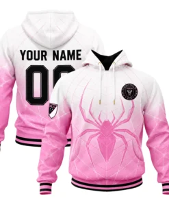 Inter Miami Spiderman Fleece Hoodie – Custom Luxurious Fan Wear