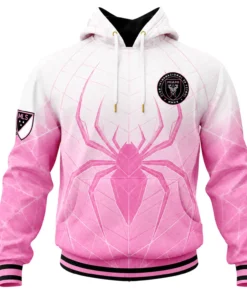 Inter Miami Spiderman Fleece Hoodie – Custom Luxurious Fan Wear