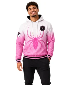 Inter Miami Spiderman Fleece Hoodie – Custom Luxurious Fan Wear