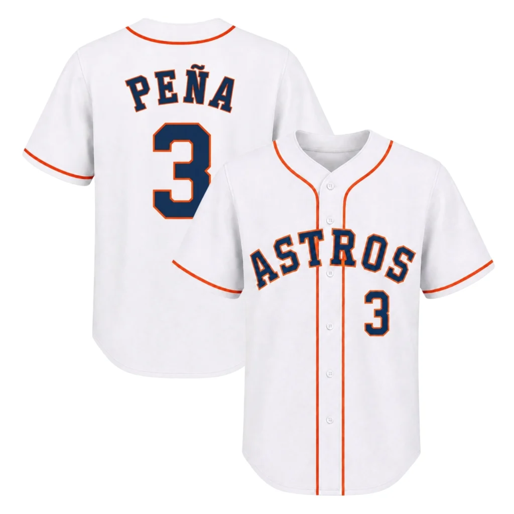Jeremy Pena Astros Jersey Elite White Baseball Look