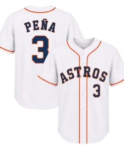 Jeremy Pena Astros Jersey Elite White Baseball Look