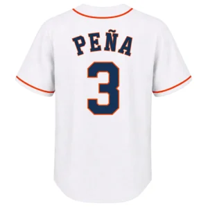 Jeremy Pena Astros Jersey Elite White Baseball Look