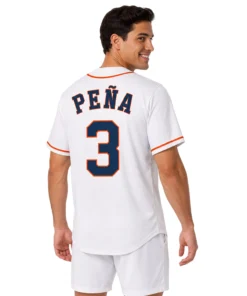 Jeremy Pena Astros Jersey Elite White Baseball Look