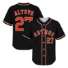 Jose Altuve Astros Jersey Dynamic Black Baseball Style