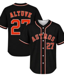 Jose Altuve Astros Jersey Dynamic Black Baseball Style