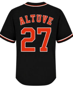 Jose Altuve Astros Jersey Dynamic Black Baseball Style