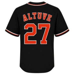 Jose Altuve Astros Jersey Dynamic Black Baseball Style