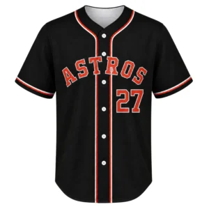 Jose Altuve Astros Jersey Dynamic Black Baseball Style