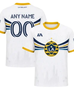 LA Galaxy Custom Jersey – Stunning Gold Skyline Design