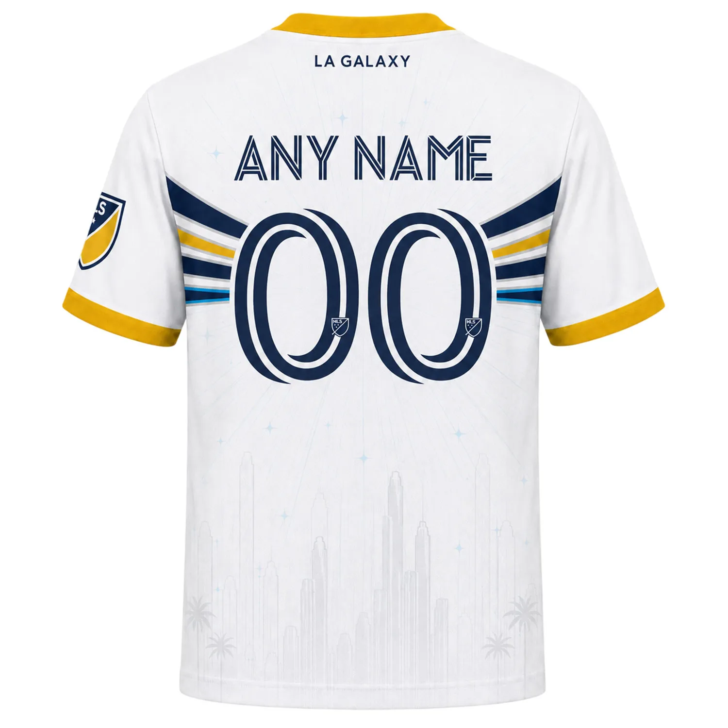 LA Galaxy Custom Jersey – Stunning Gold Skyline Design