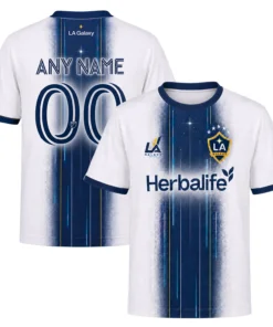 LA Galaxy MLS Custom Jersey – Dynamic Galaxy Stripe Design