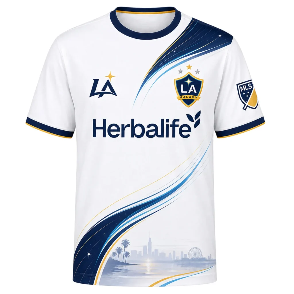 LA Galaxy Soccer Jersey – Epic Coastal Wave Design