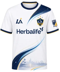 LA Galaxy Soccer Jersey – Epic Coastal Wave Design