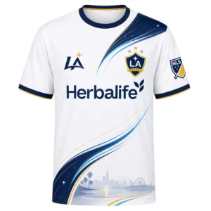 LA Galaxy Soccer Jersey – Epic Coastal Wave Design
