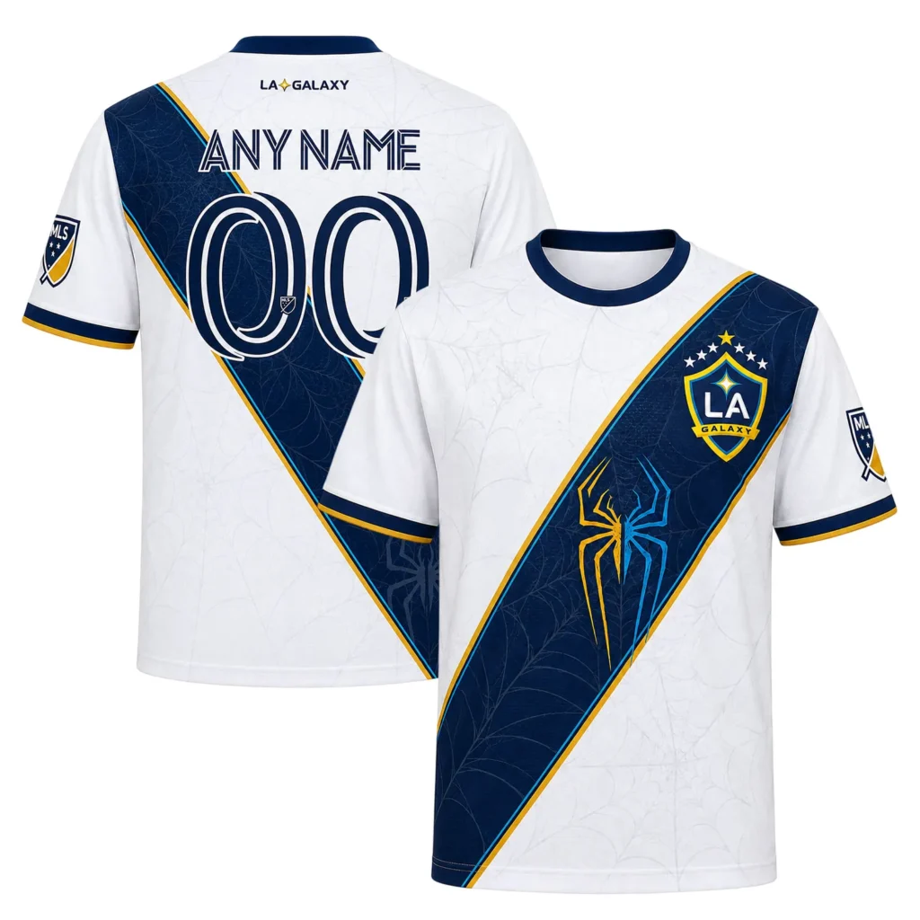 LA Galaxy Spiderman Custom Soccer Jersey – Amazing Sash