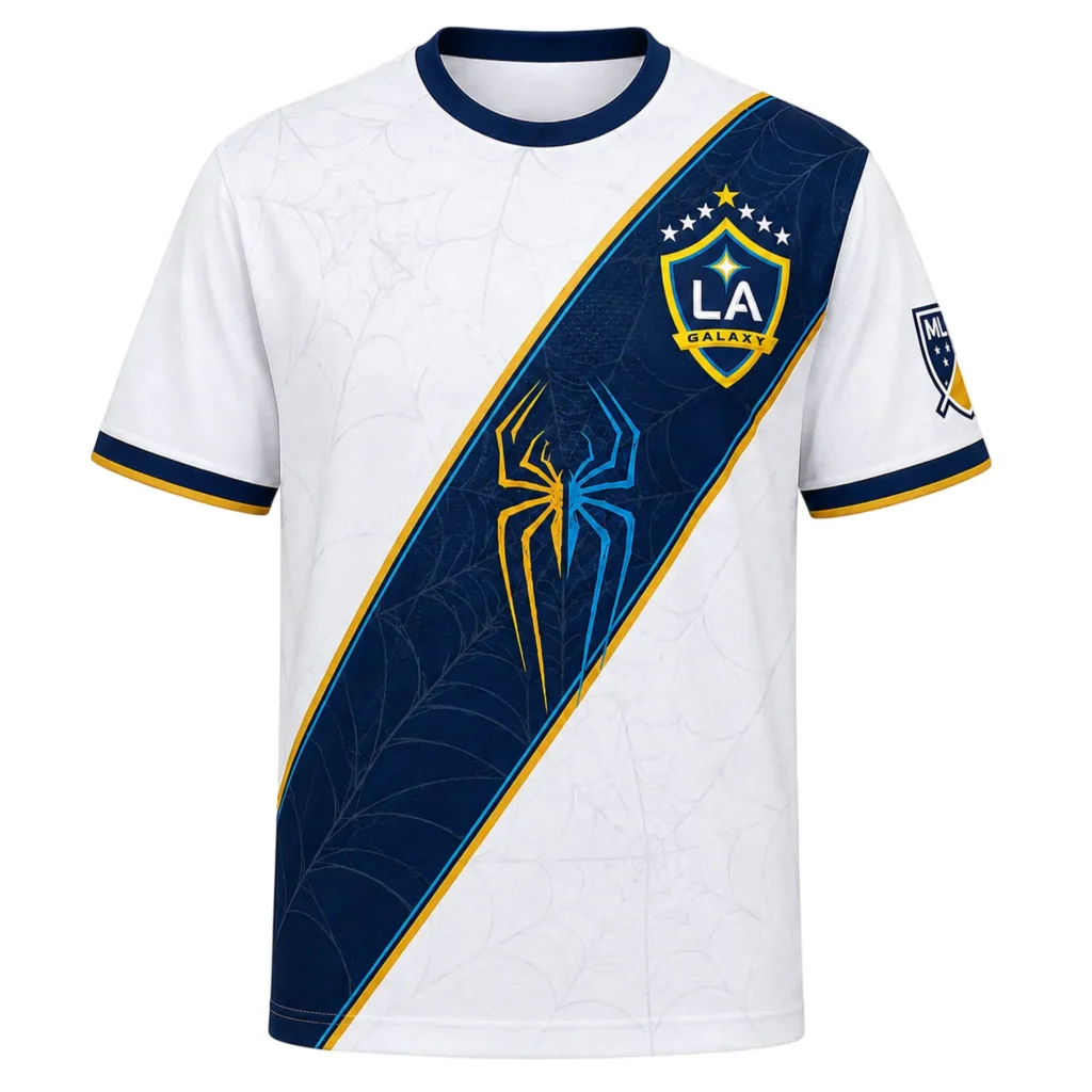 LA Galaxy Spiderman Custom Soccer Jersey – Amazing Sash