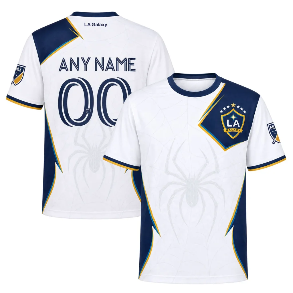 LA Galaxy Spiderman Soccer Jersey – Custom Essential Web Design