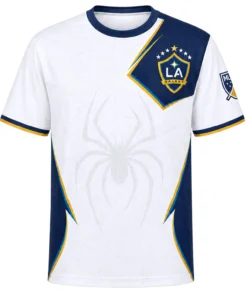 LA Galaxy Spiderman Soccer Jersey – Custom Essential Web Design