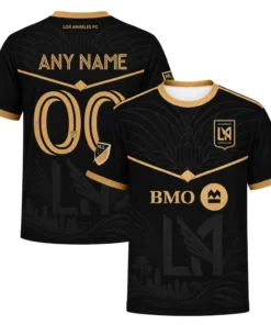 LAFC 2026 Personalized Jersey – Essential Tonal Black Gold Kit