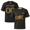 LAFC Black Custom Soccer Jersey Deluxe Gold Kit