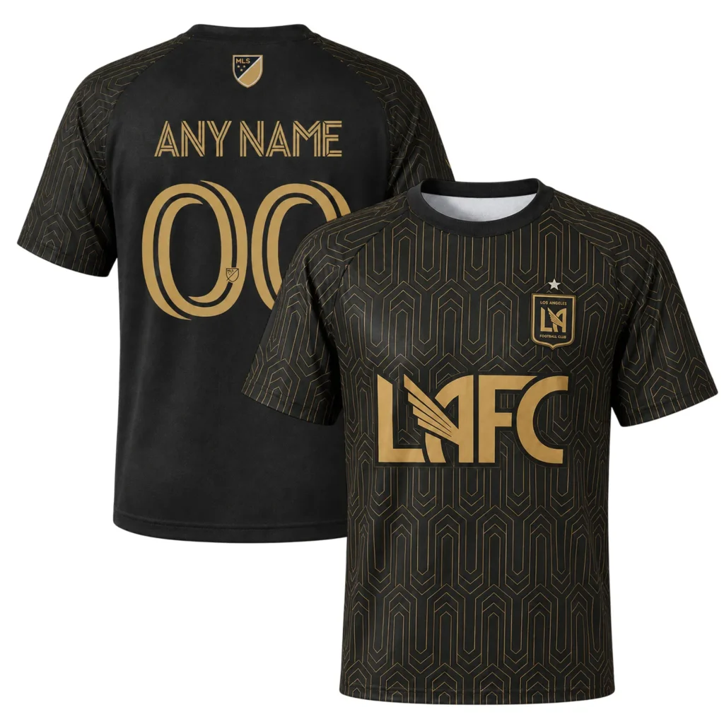 LAFC Black Custom Soccer Jersey Deluxe Epic Gold Kit