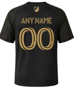 LAFC Black Custom Soccer Jersey Deluxe Gold Kit