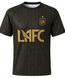 LAFC Black Custom Soccer Jersey Deluxe Gold Kit