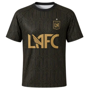 LAFC Black Custom Soccer Jersey Deluxe Gold Kit