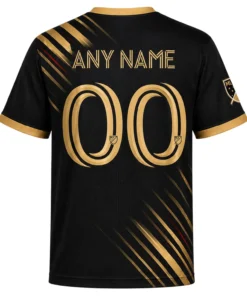 LAFC Black Gold Jersey – Dynamic Stripe Soccer Kit