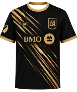 LAFC Black Gold Jersey – Dynamic Stripe Soccer Kit