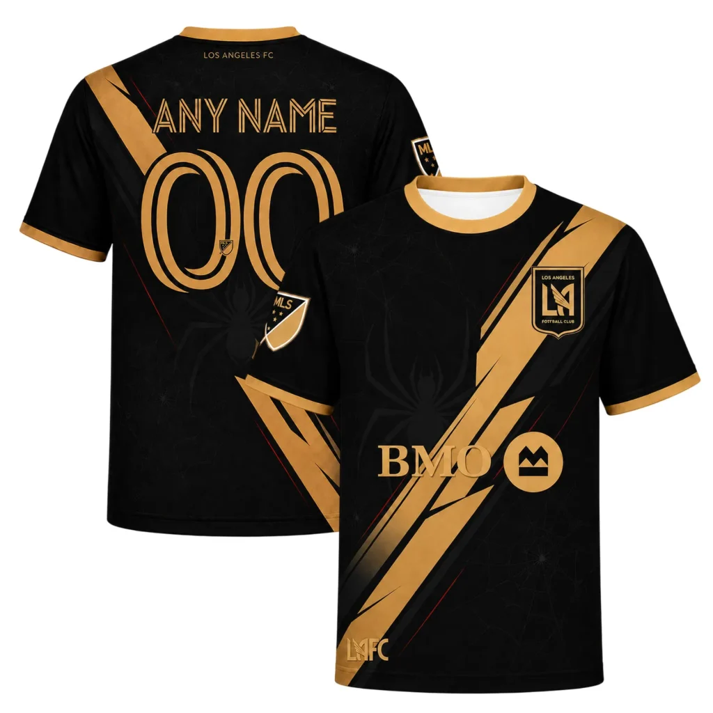 LAFC Black Jersey – Bold Gold Strike Custom Shirt