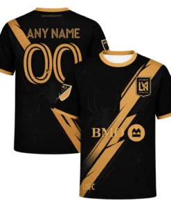 LAFC Black Jersey – Bold Gold Strike Custom Shirt