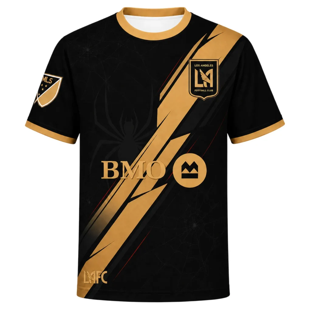 LAFC Black Jersey – Bold Gold Strike Custom Shirt
