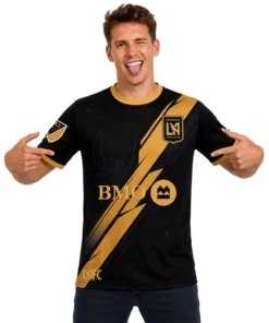 LAFC Black Jersey – Bold Gold Strike Custom Shirt