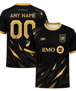 LAFC Custom Jersey – Bold Black & Gold Soccer Shirt