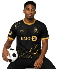 LAFC Custom Jersey – Bold Black & Gold Soccer Shirt