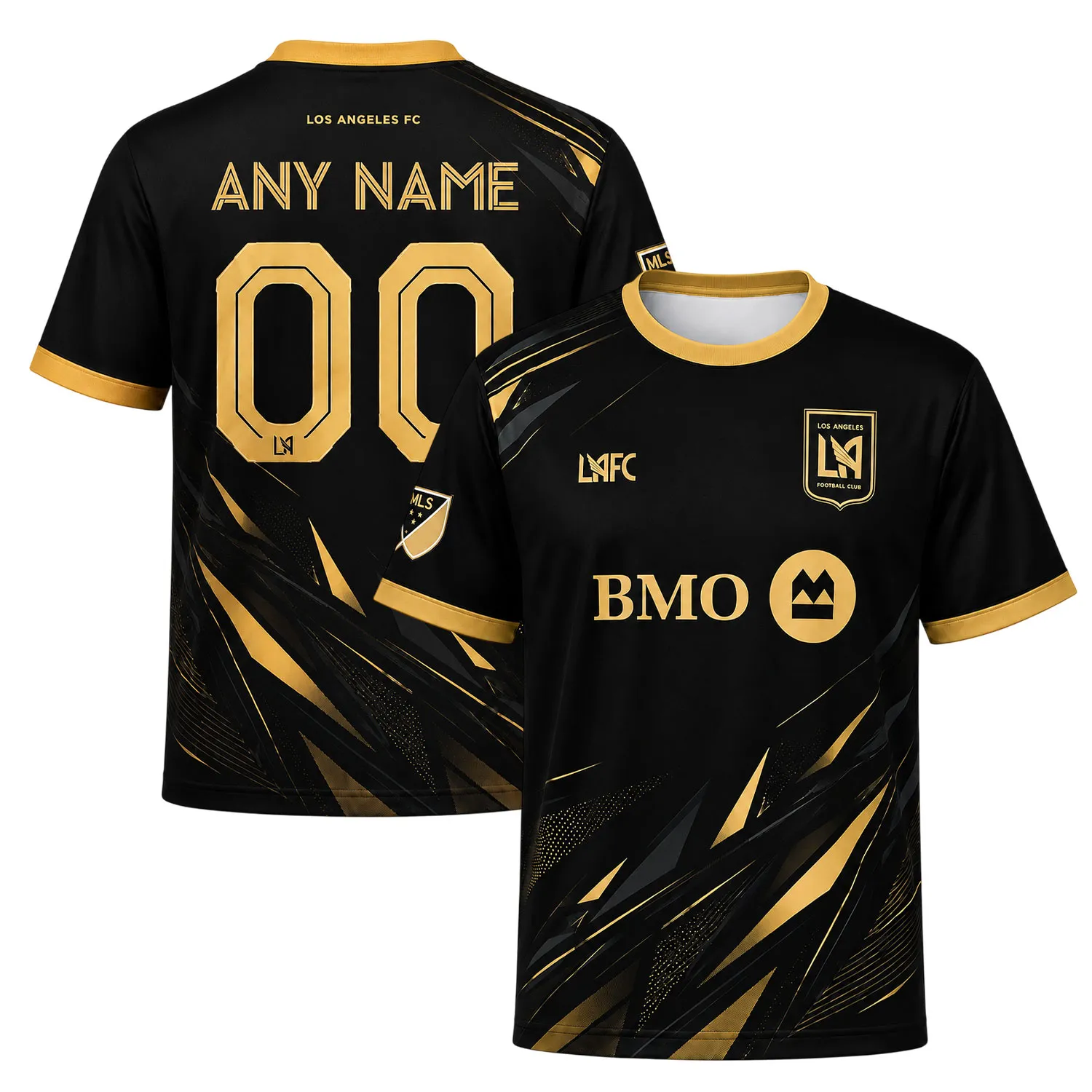 LAFC Custom Jersey – Bold Black & Gold Soccer Shirt