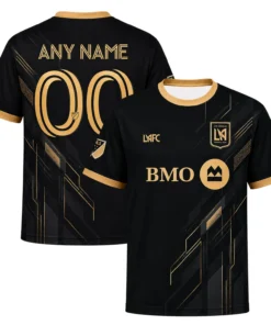 LAFC Personalized Jersey – Bold Geometric Black Gold Kit