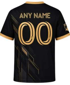 LAFC Personalized Jersey – Bold Geometric Black Gold Kit